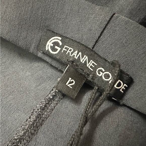Franne Golde Trousers Pants Dark Gray Pull On Work Straight Leg Size 12 Large - Picture 5 of 6